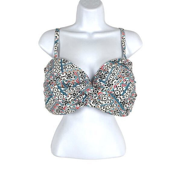 Swimsuits For All Other - Swimsuits For All Bikini Swim Top Aztec Southwestern Print‎ NWT Women's Size 16